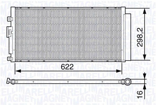 MAGNETI MARELLI Конденсатор, кондиционер 350203644000